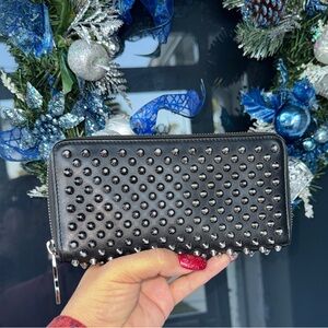 Christian Louboutin Studded Black Wallet